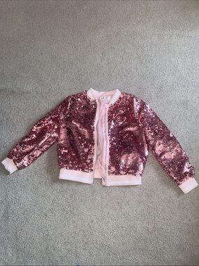 H&M Light Pink Shiny Bomber Jacket